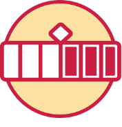 Icon of a scale to show the range between skin tones.
